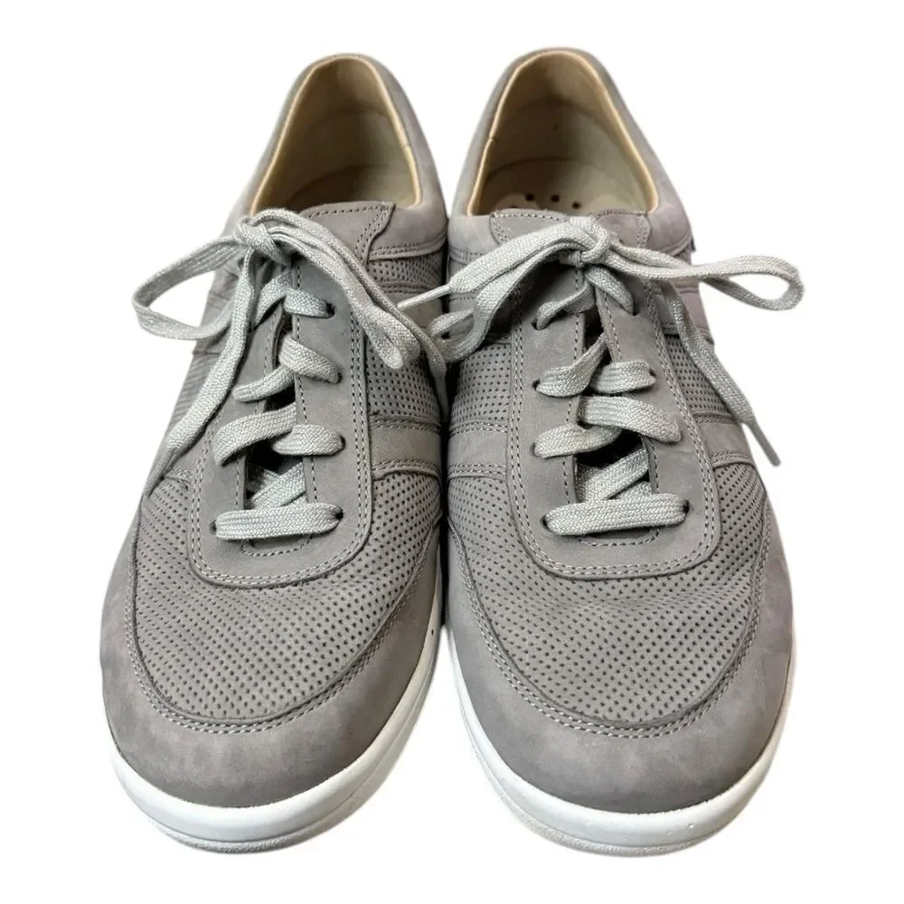 Mephisto Women's Rebeca Grey Leather Perforated Sneakers 9.5 - Picture 4 of 7